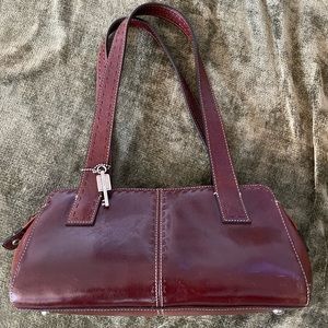 Fossil Burgundy Leather Shoulder Bag